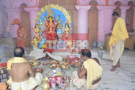 3 day long  Katyayani festival  begins at Durga Bari